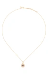 Ef Collection Sapphire & Diamond Pendant Necklace In Yellow Gold