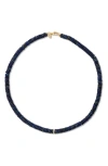 Ef Collection Semiprecious Stone Rondelle Bead Necklace
