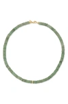 Ef Collection Semiprecious Stone Rondelle Bead Necklace