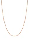 EF COLLECTION WOMEN'S 14K ROSE GOLD TWIST CHAIN NECKLACE/16"