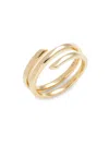 EF COLLECTION WOMEN'S 14K YELLOW GOLD SWIRL RING
