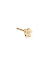 Ef Collection Women's Core 14k Yellow Gold & 0.005 Tcw Diamond Baby Single Daisy Stud Earring In Yellow Gold