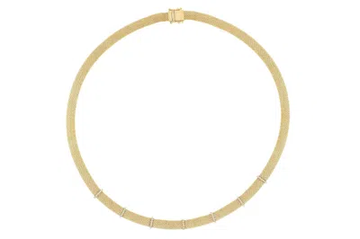 Ef Collection Women's Diamond Bar Mesh Necklace In Gold