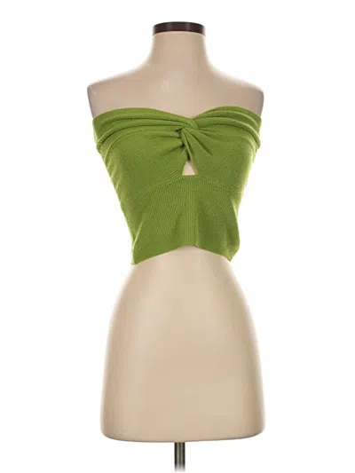 Pre-owned Efan Sleeveless Top Green Strapless Neckline Tops