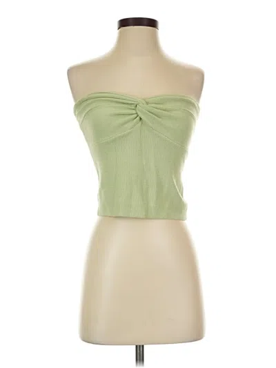 Pre-owned Efan Sleeveless Top Green Strapless Neckline Tops