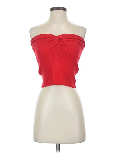 Pre-owned Efan Sleeveless Top Red Strapless Neckline Tops