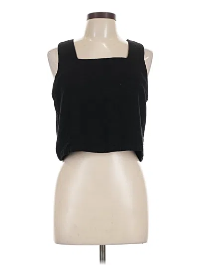 Pre-owned Efan Tank Top Black Strapless Neckline Tops