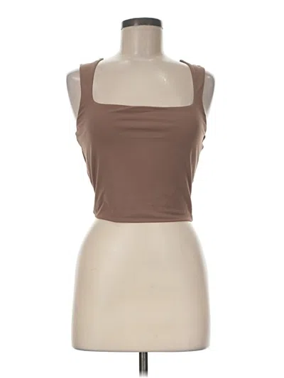 Pre-owned Efan Tank Top Brown Strapless Neckline Tops