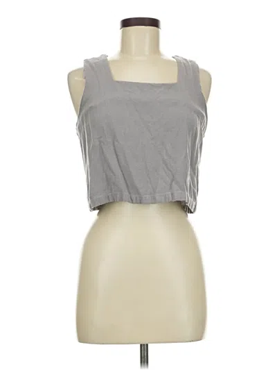 Pre-owned Efan Tank Top Gray Halter Neckline Tops