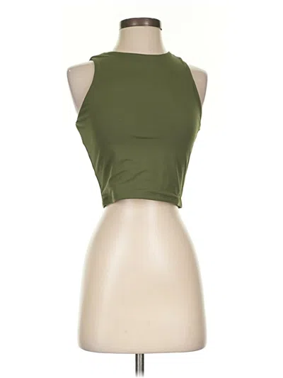Pre-owned Efan Tank Top Green Halter Neckline Tops