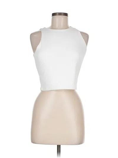 Pre-owned Efan Tank Top Ivory Halter Neckline Tops In White