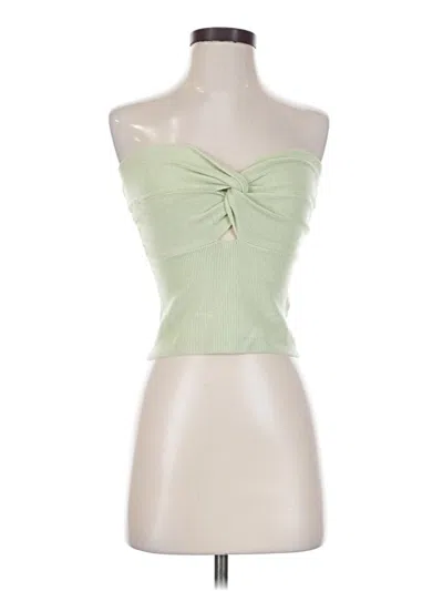 Pre-owned Efan Tube Top Green Strapless Neckline Tops