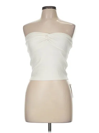 Pre-owned Efan Tube Top Ivory Strapless Neckline Tops In White