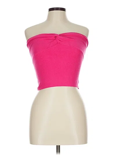 Pre-owned Efan Tube Top Pink Strapless Neckline Tops