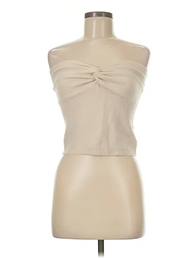 Pre-owned Efan Tube Top Tan Strapless Neckline Tops