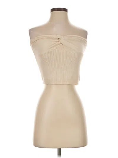 Pre-owned Efan Tube Top Tan Strapless Neckline Tops