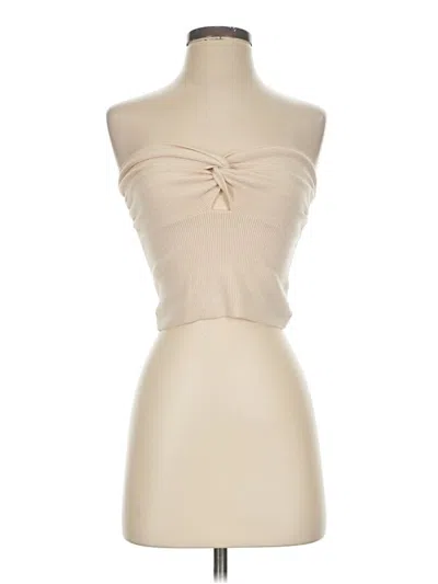 Pre-owned Efan Tube Top Tan Strapless Neckline Tops