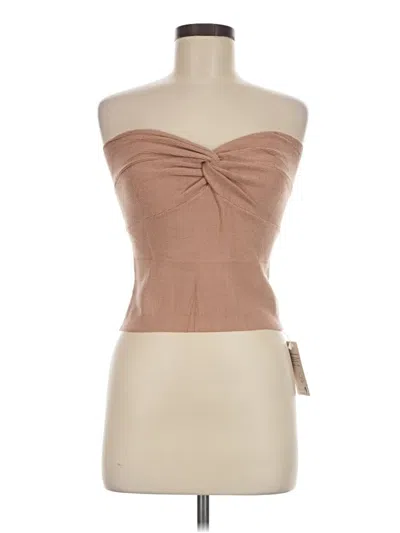 Pre-owned Efan Tube Top Tan Strapless Neckline Tops