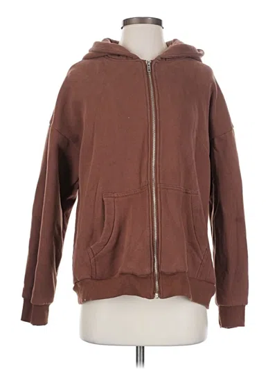 Pre-owned Efan Zip Up Hoodie In Brown