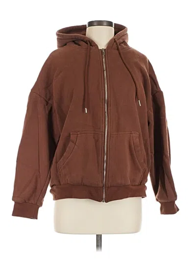 Pre-owned Efan Zip Up Hoodie In Brown