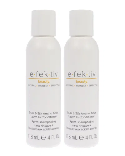 E.fek.tiv Unisex 4oz Inula Plus Silk Amino Acids Leave In Conditioner - Pack  Of 2 In Transparent