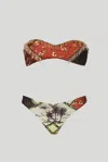 Effek F**k Bikini Corallini Con Top A Balconcino In Multicolore