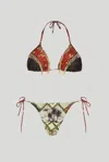Effek F**k Bikini Corallini Con Top A Triangolo In Marrone