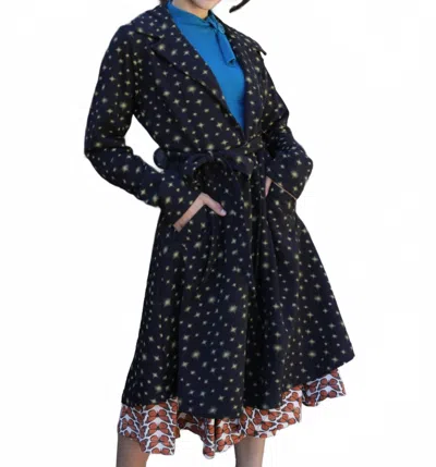 Effie's Heart Patrona Coat In Blue In Black