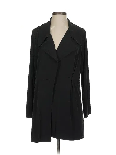 Pre-owned Effortless Style By Citiknits Coat In Black
