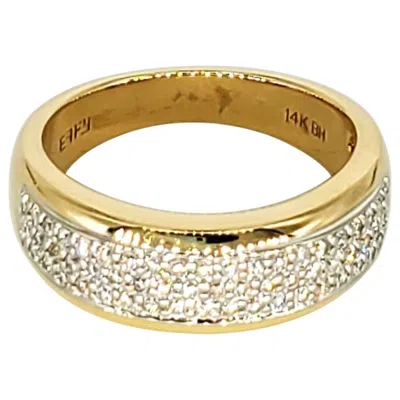 Pre-owned Effy 1.00 Carat Diamond Encrusted Band Ring 14 Karat Gold In Multi