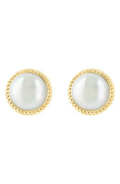 Effy 14k Gold 10mm Freshwater Pearl Stud Earrings In White