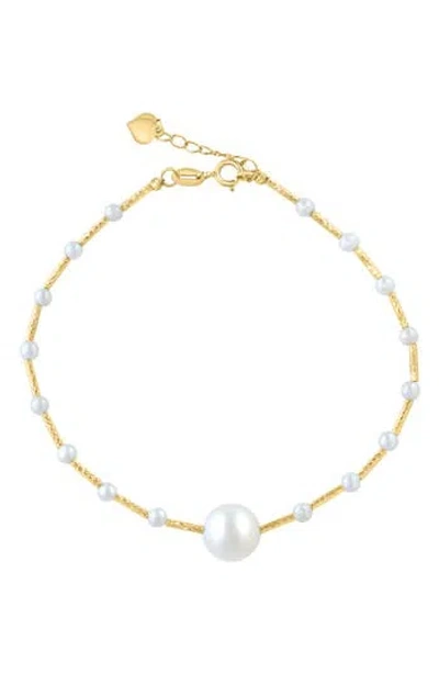 Effy 14k Gold 2.5-8.5mm Freshwater Pearl Station Bracelet In White