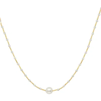 Effy 14k Gold 2.5-8.5mm Freshwater Pearl Station Necklace In White