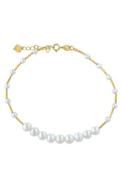 Effy 14k Gold 3-5mm Freshwater Pearl Station Bracelet In White