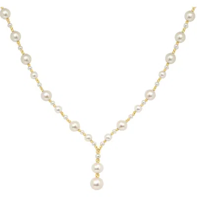 Effy 14k Gold 3-5mm Freshwater Pearl Station Necklace In White