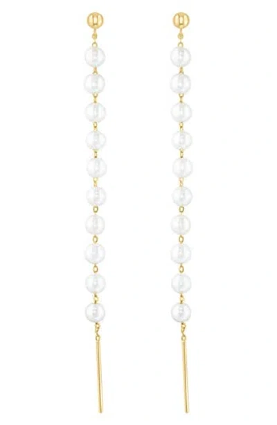 Effy 14k Gold 3.5mm Freshwater Pearl Drop Earrings In White