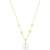 Effy 14k Gold 6mm Freshwater Pearl Y-necklace In White