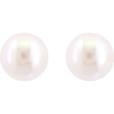 Effy 14k Gold Akoya Pearl Stud Earrings In White