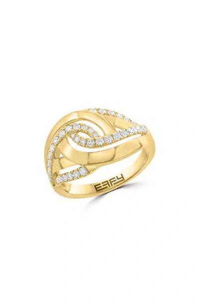 Effy 14k Gold Diamond Accent Ring In Yellow Gold
