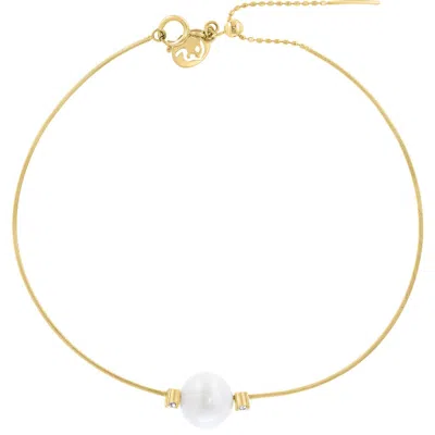 Effy 14k Gold Diamond & Freshwater Pearl Bracelet