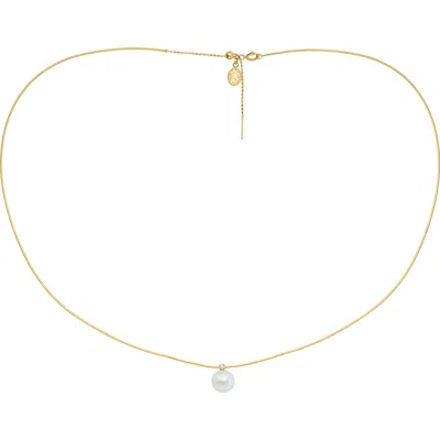 Effy 14k Gold Diamond & Freshwater Pearl Necklace