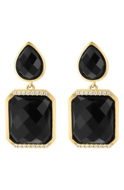 Effy 14k Gold Diamond & Onyx Drop Earrings In Black