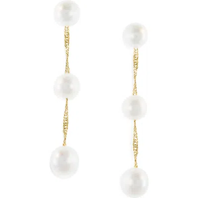 Effy 14k Gold Freshwater Pearl Drop Earrings In White