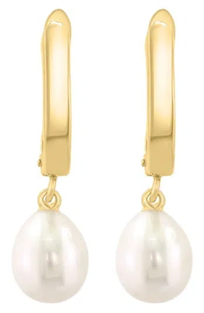 Effy 14k Gold Freshwater Pearl Hoop Earrings