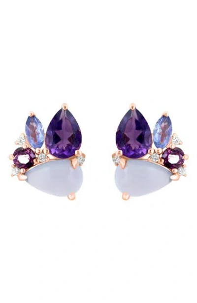 Effy 14k Gold Gemstone Earrings In Purple