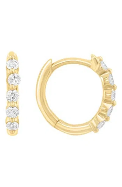 Effy 14k Gold Lab Grown Diamond Hoop Earrings In Pattern