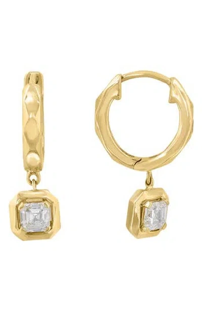 Effy 14k Gold Lab Grown Diamond Huggie Hoop Earrings In Pattern