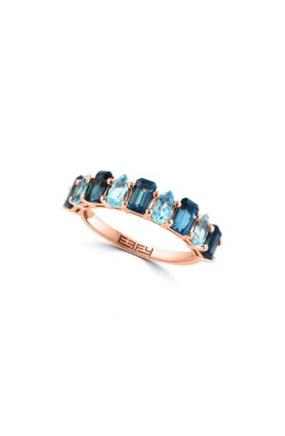 Effy 14k Yellow Gold London Blue Topaz & Blue Topaz Ring