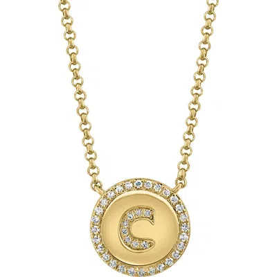 Effy 14k Gold Plated Diamond Initial Pendant Necklace In Multi