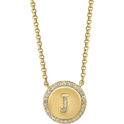 Effy 14k Gold Plated Diamond Initial Pendant Necklace